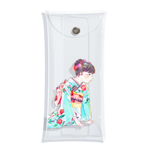 着物の女の子 Clear Multipurpose Case