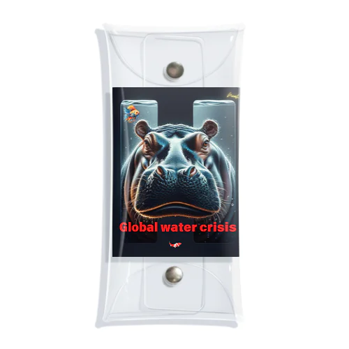 hippo  * Global water crisis Clear Multipurpose Case