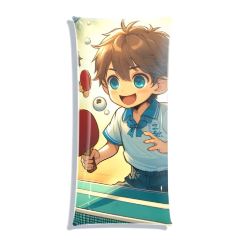 男の子　中学1年生　卓球部 Clear Multipurpose Case