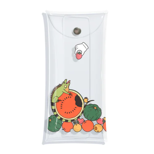 イグアナがアレを邪魔してくる（ナチュラル） Clear Multipurpose Case