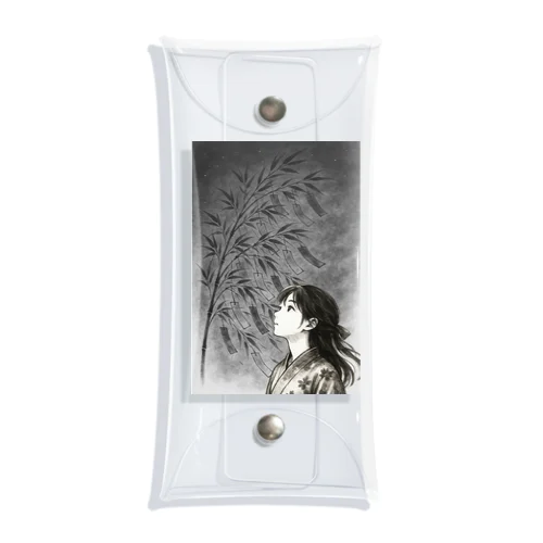 星に願いを、心に灯を-墨のしらべ- Clear Multipurpose Case
