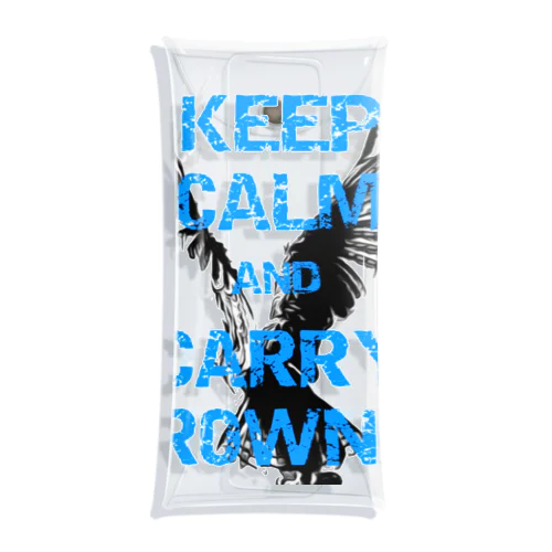 KEEP CALM AND CARRY BROWNIE Clear Multipurpose Case