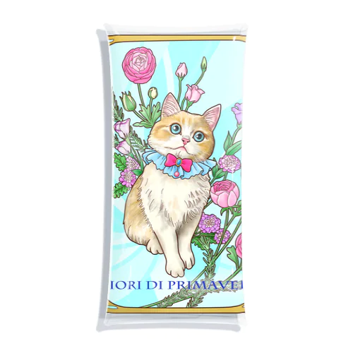 春の花々と猫　Fiori di Primavera Ⅰ Clear Multipurpose Case