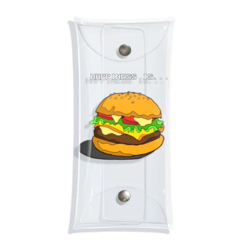 チーズバーガー Clear Multipurpose Case