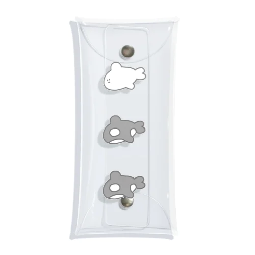 3匹のシャチくん Clear Multipurpose Case