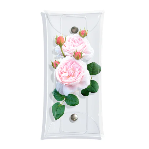 蕾のついたピンクの薔薇 Clear Multipurpose Case