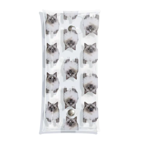 ねこちゃん Clear Multipurpose Case