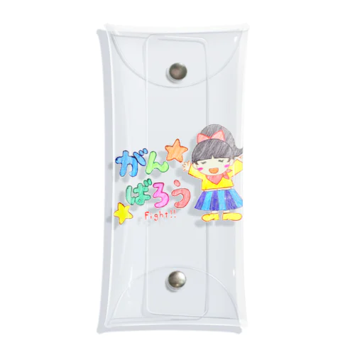 がんばろう！！ 女の子 Clear Multipurpose Case