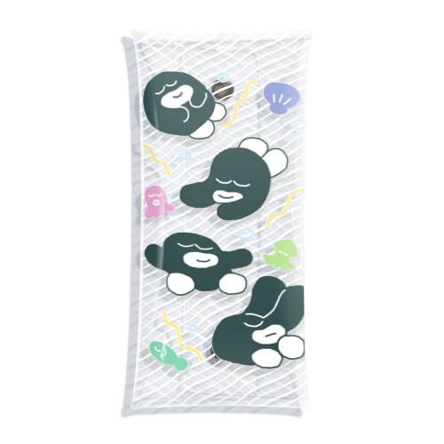 ねむるペンギンたち Clear Multipurpose Case