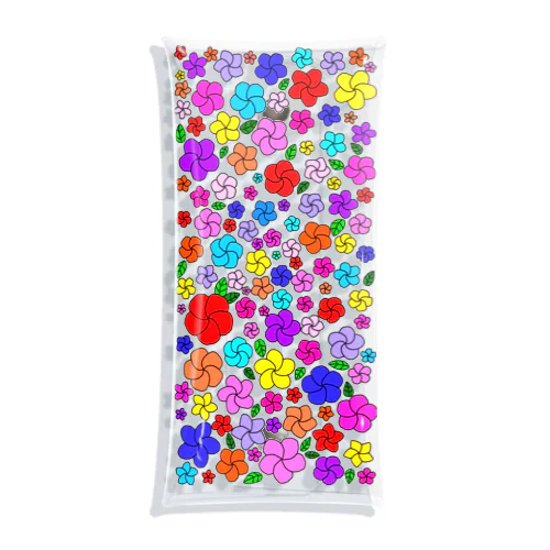 COLORFUL FLOWERS Clear Multipurpose Case