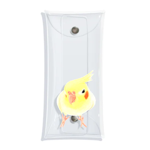 オカメインコ　おすましルチノー【まめるりはことり】 Clear Multipurpose Case