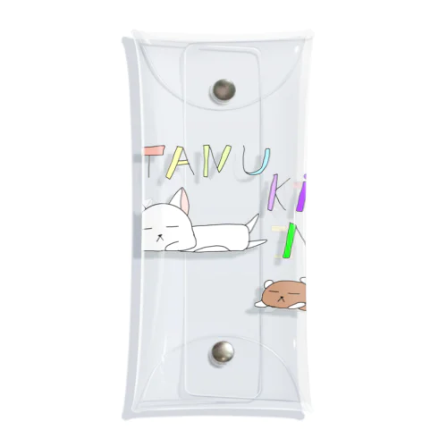 むきりょくタヌキツネ Clear Multipurpose Case