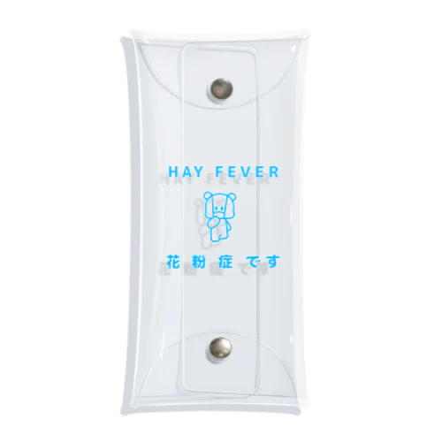 花粉症、Hay Fever、クマさん 투명 동전 지갑