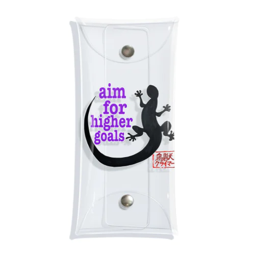 aim for higher goals 鳥獣クライマー ver. Clear Multipurpose Case