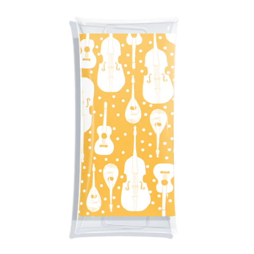 マンドリンオーケストラ(orange,dot) Clear Multipurpose Case