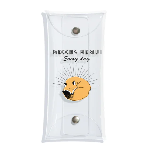 MECCHA NEMUI きつね Clear Multipurpose Case