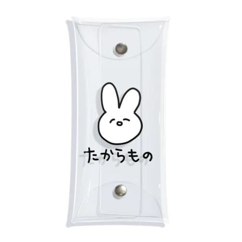 うさぎの宝物いれ Clear Multipurpose Case