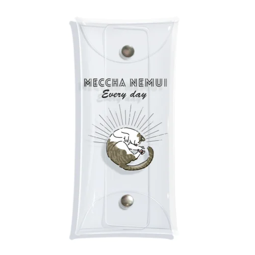 MECCHA NEMUI ねこ Clear Multipurpose Case