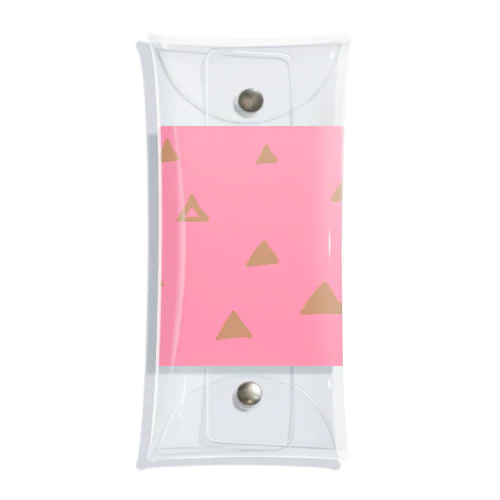 Pink Triangle Clear Multipurpose Case