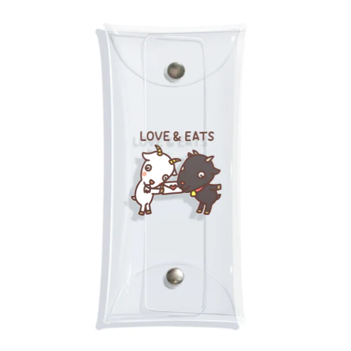 白黒ヤギさん LOVE & EATS Clear Multipurpose Case