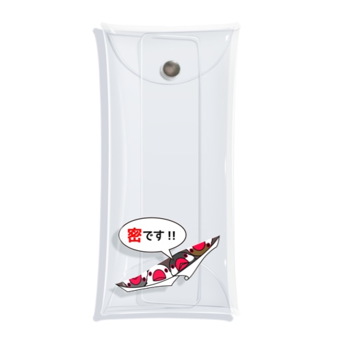 密です！フィンチさん【まめるりはことり】 Clear Multipurpose Case