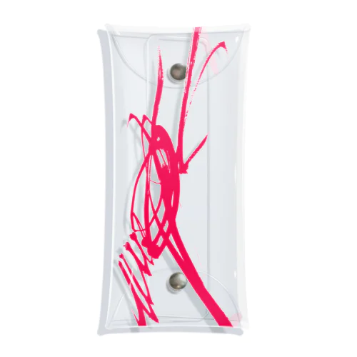 馬 uma-running-pink design Clear Multipurpose Case