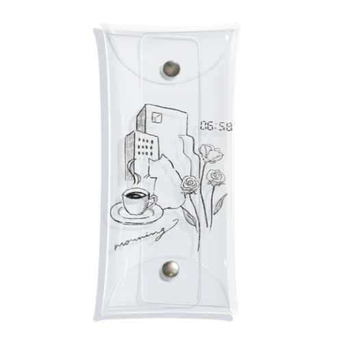 morning  cat  and  coffee Clear Multipurpose Case