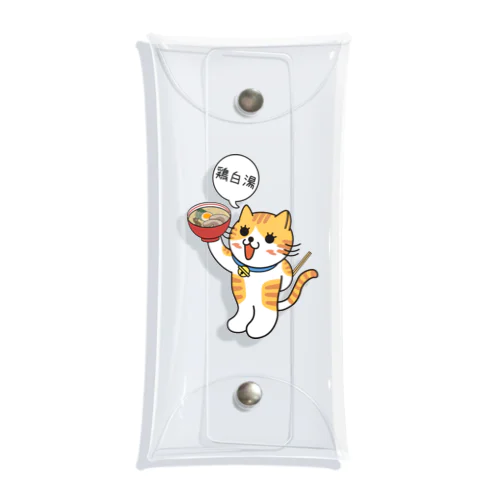 鶏白湯にゃんこ Clear Multipurpose Case