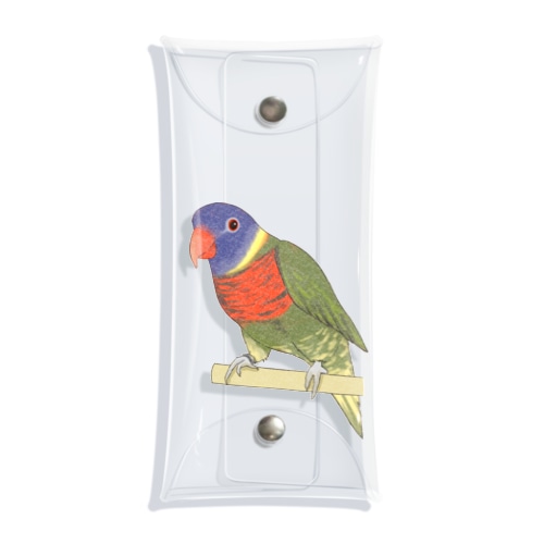 色合いが綺麗なゴシキセイガイインコちゃん【まめるりはことり】 Clear Multipurpose Case