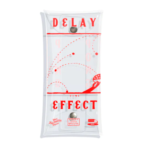 DELAY EFFECT RED Clear Multipurpose Case