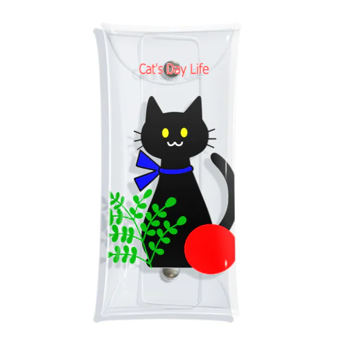 猫の日暮らしのラッキーくん Clear Multipurpose Case