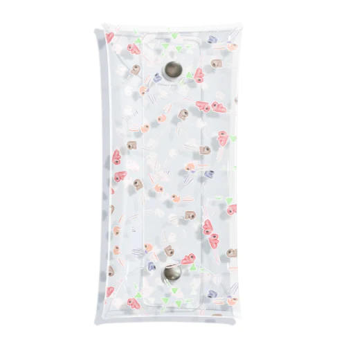 COLORFUL POPCORN MONSTERS Clear Multipurpose Case