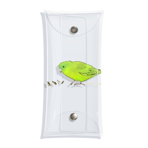 もぐもぐサザナミインコ【グレイウインググリーン】 Clear Multipurpose Case