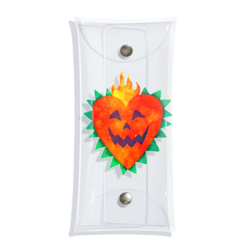 🧡🎃Halloween heart pumpkin🎃🧡 Clear Multipurpose Case