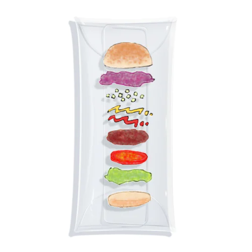 ハンバーガー Clear Multipurpose Case