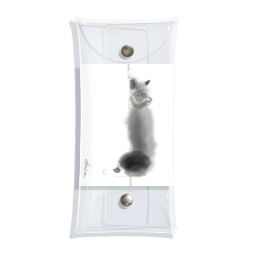 ノルウェージャンフォレストキャット黒猫 Clear Multipurpose Case