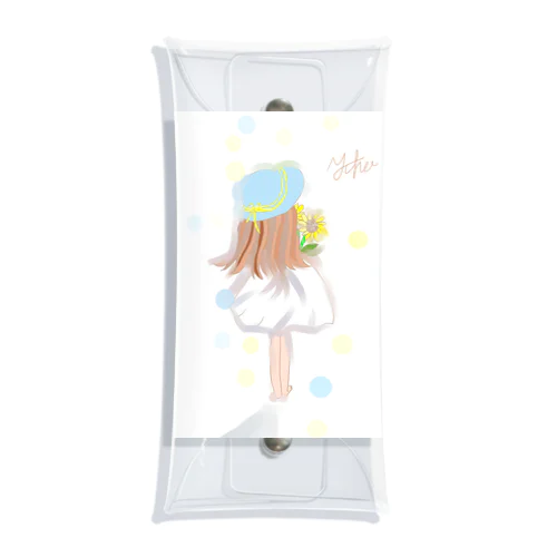 ひまわりと少女 Clear Multipurpose Case