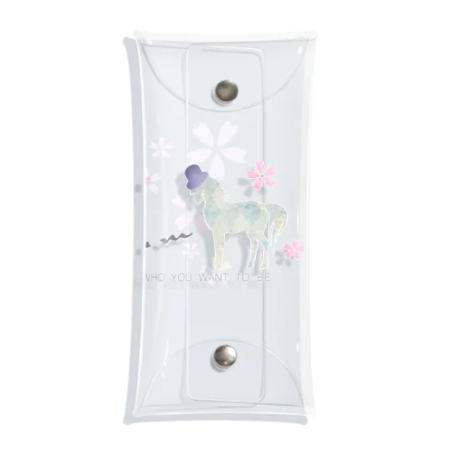 Spring Horse 桜帽子 Clear Multipurpose Case