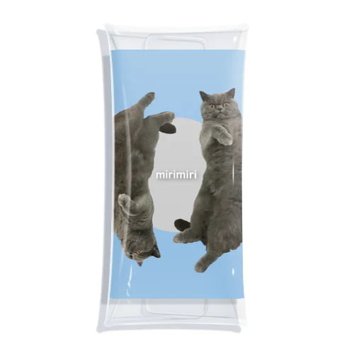 踊るねこ Clear Multipurpose Case