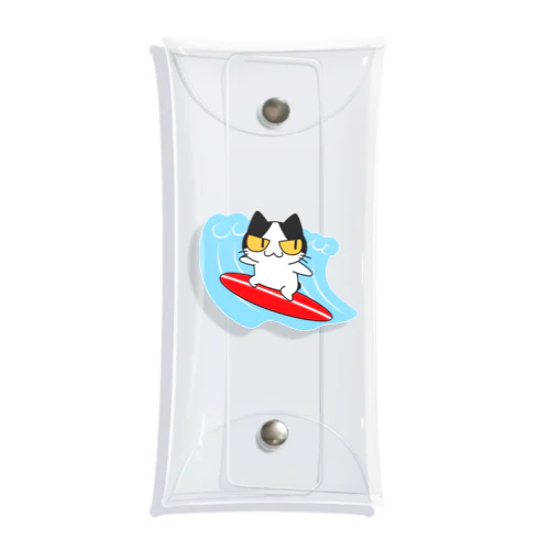 ねこサーフィン Clear Multipurpose Case