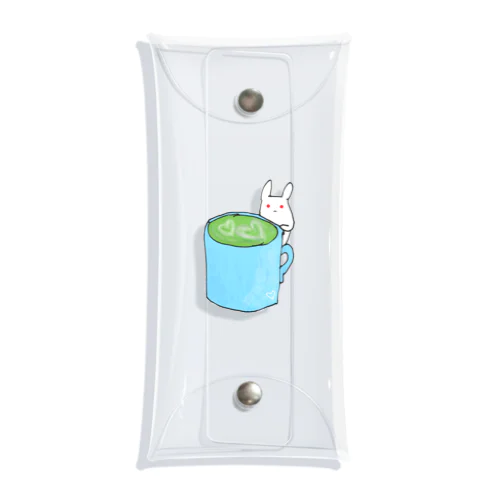 うさぎと抹茶ラテ Clear Multipurpose Case