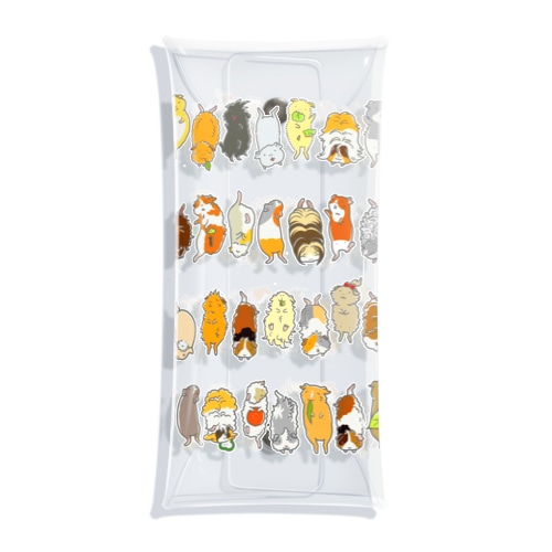 寝っころモルモット Clear Multipurpose Case