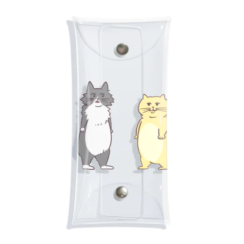 モフモフキャット&ムチムチキャット Clear Multipurpose Case