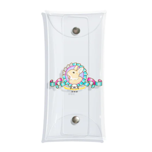ロゼット風うさぎ Clear Multipurpose Case