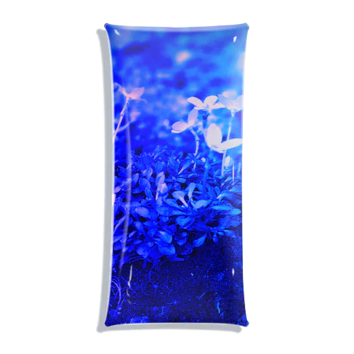 幸運の青い花💙💙💙 クリアマルチケース