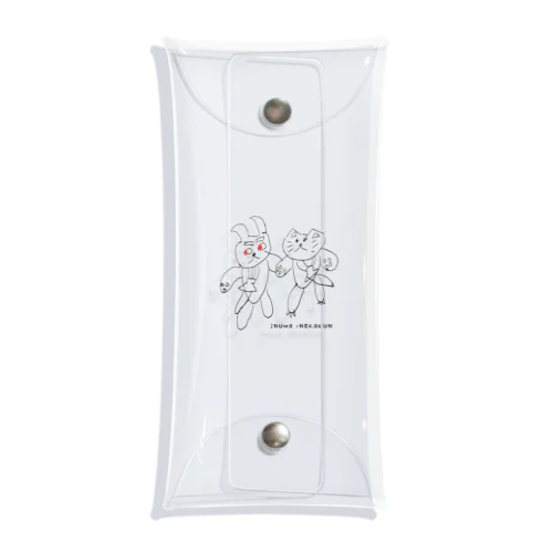 ねこくんと、いぬお Clear Multipurpose Case