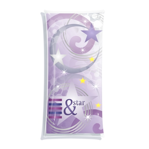 星　＆star シルバー ラベンダー Clear Multipurpose Case