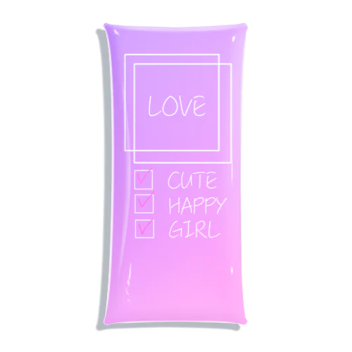 LOVE cute happy girl Clear Multipurpose Case