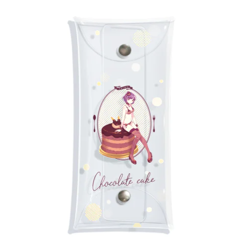 Sweets Lingerie clear multi case "Chocolate Cake"  Clear Multipurpose Case