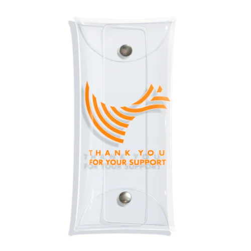 THANK YOU FOR YOUR SUPPORT / ORANGE Clear Multipurpose Case